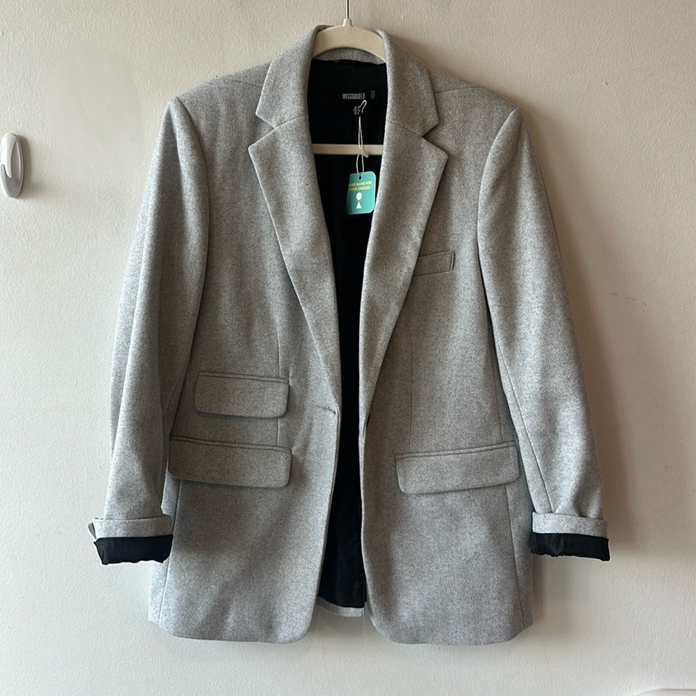 Misguided grey blazer size 8